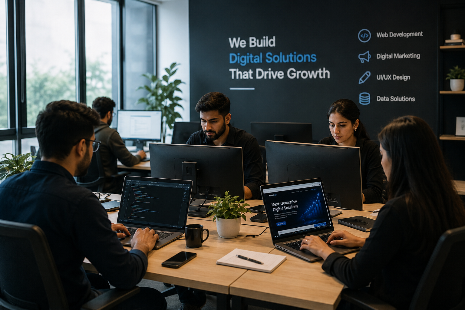 Our team at work